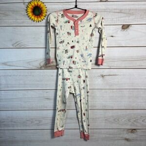 Hanna Andersson Kids Pajamas 110cm 5 Organic Cotton Long Sleeve Pants Set Winter